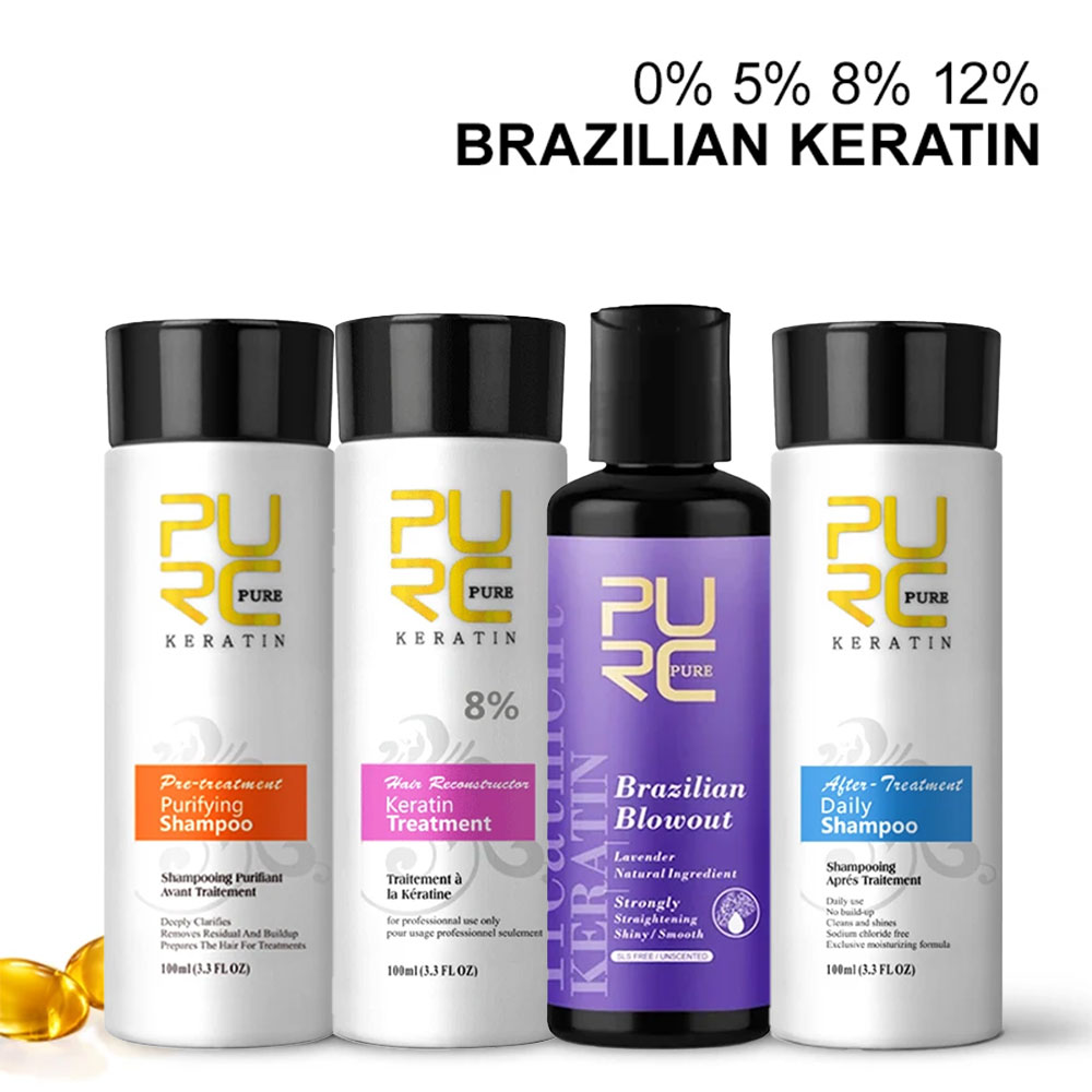 Hair Care Keratin Shampoo - PURC Keratin Treatment Shampoo Conditioner Haarglättung