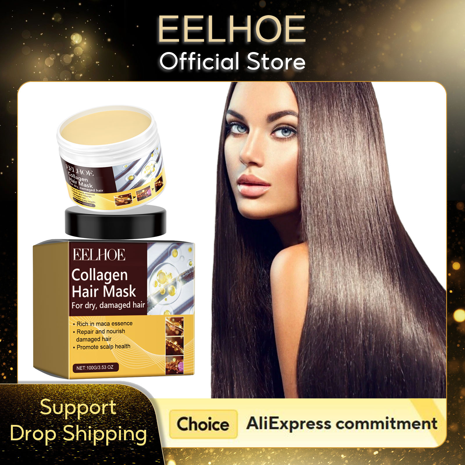 Hair Care Nutrition - EELHOE Kollagen-Haarmaske Anti-Haarausfall-Behandlung für Sehr Trockenes