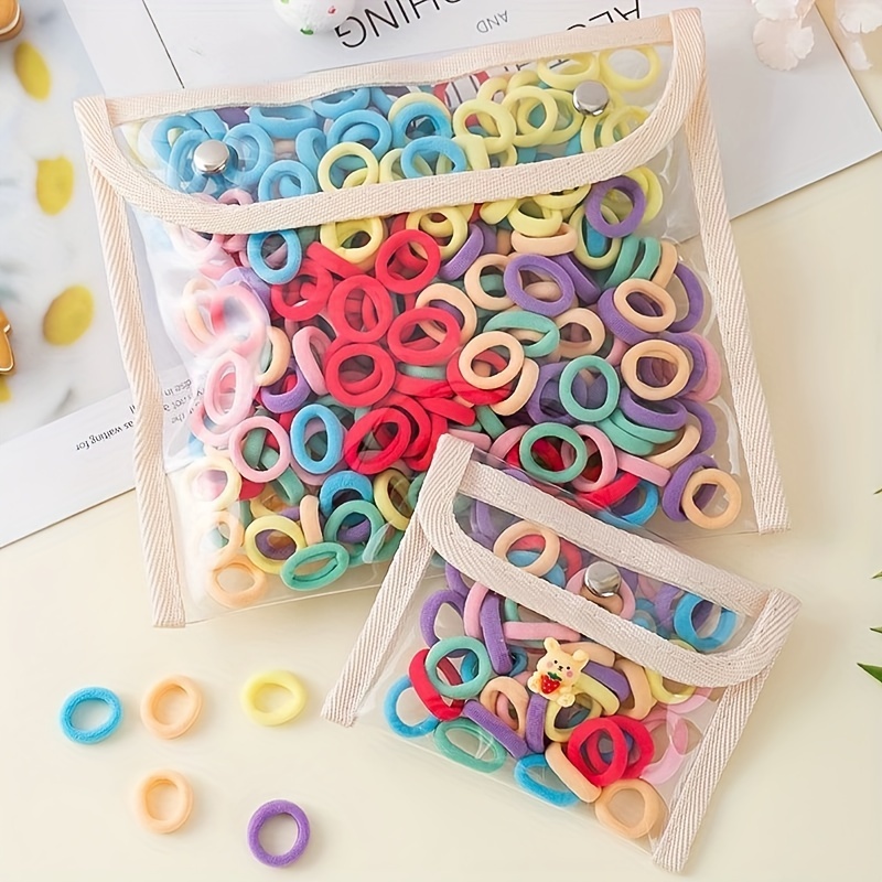 Hair Care Kit - 100 Stück/Set elastische bunte Haarschlaufen Pferdeschwanzhalter