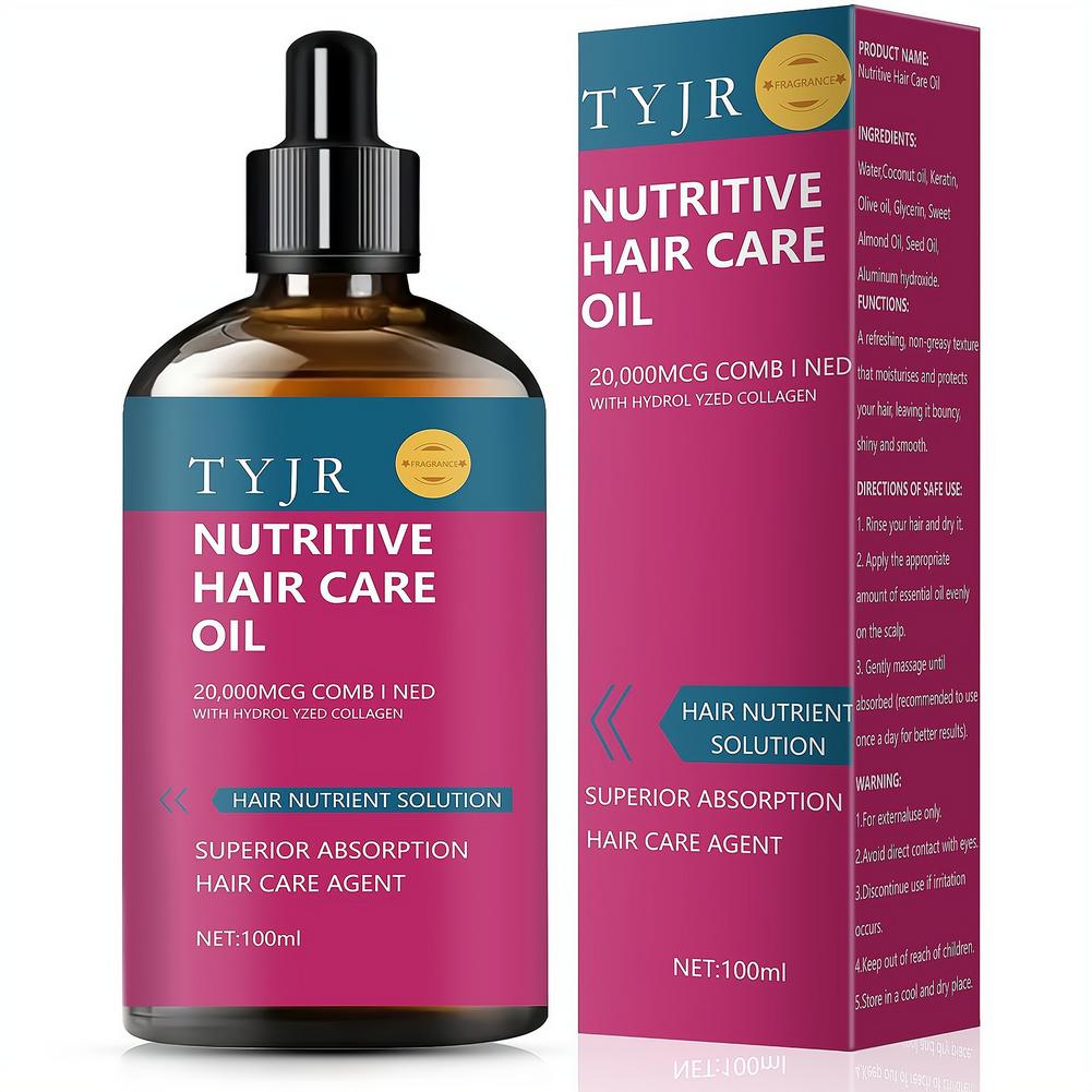 Hair Care Nutrition - Nährstoffreiches Kollagen-Haarpflegeöl für Haarwachstum, reiner Haarglanz,