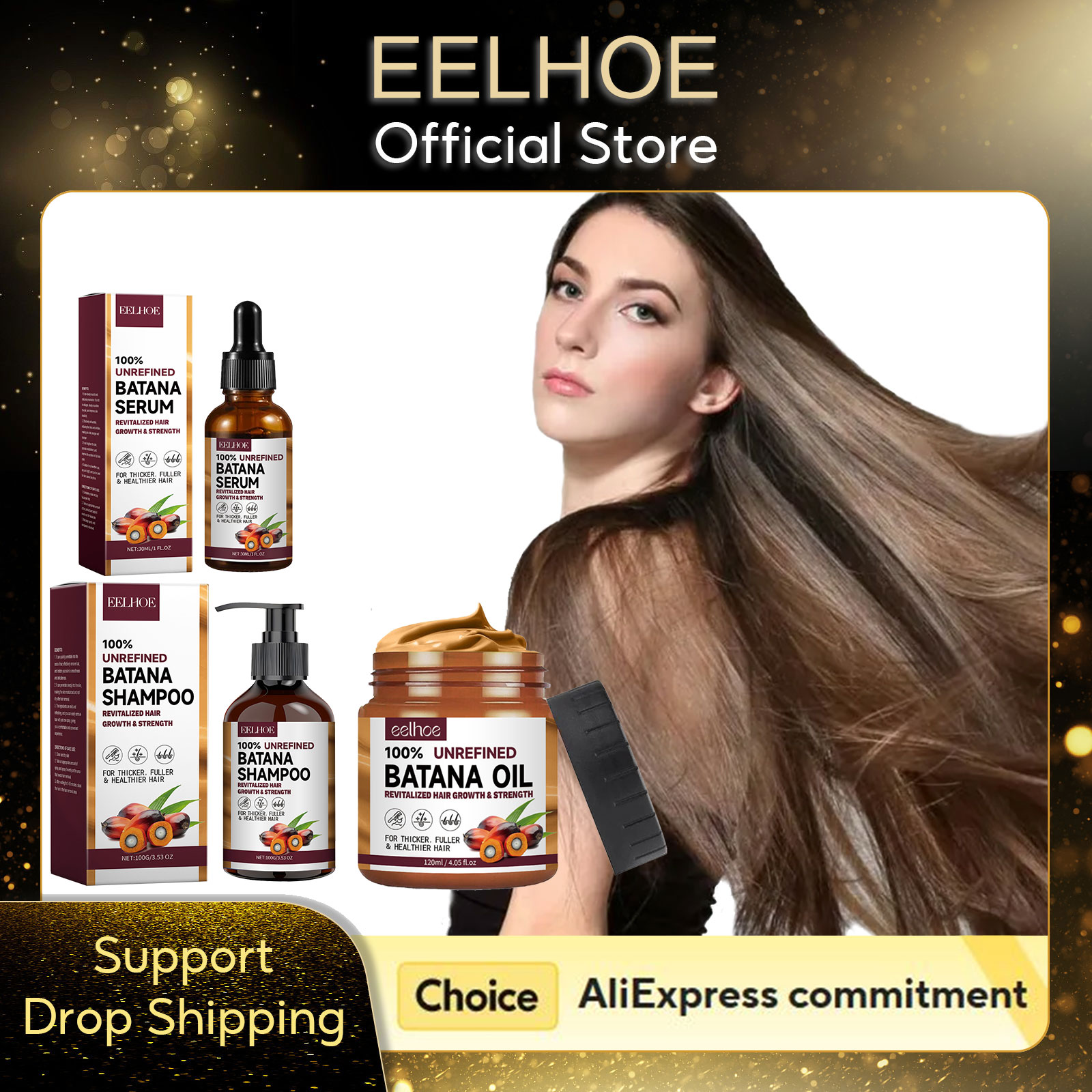 Hair Care Keratin Shampoo - EELHOE Natürliches Batana-Öl, tief feuchtigkeitsspendendes, glattes,