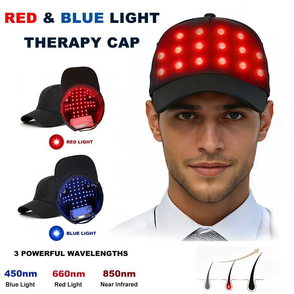 Hair Care Nutrition - LED-Haarpflegekappe mit rotem 660nm, blauem 450nm