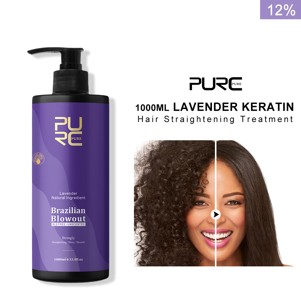 Hair Care Keratin Shampoo - PURC Lavendel 12 % brasilianische Keratin-Glättungsbehandlung,