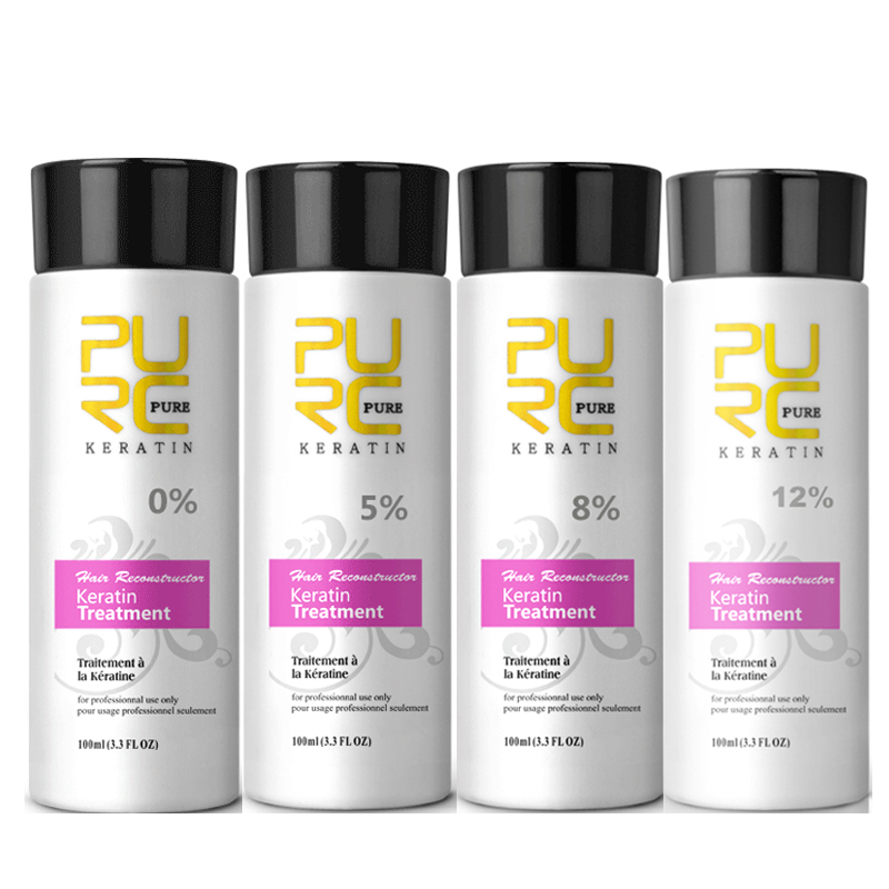 Hair Care Keratin Shampoo - PURC Brasilianische Keratin-Haarbehandlung, Keratin, glättendes lockiges